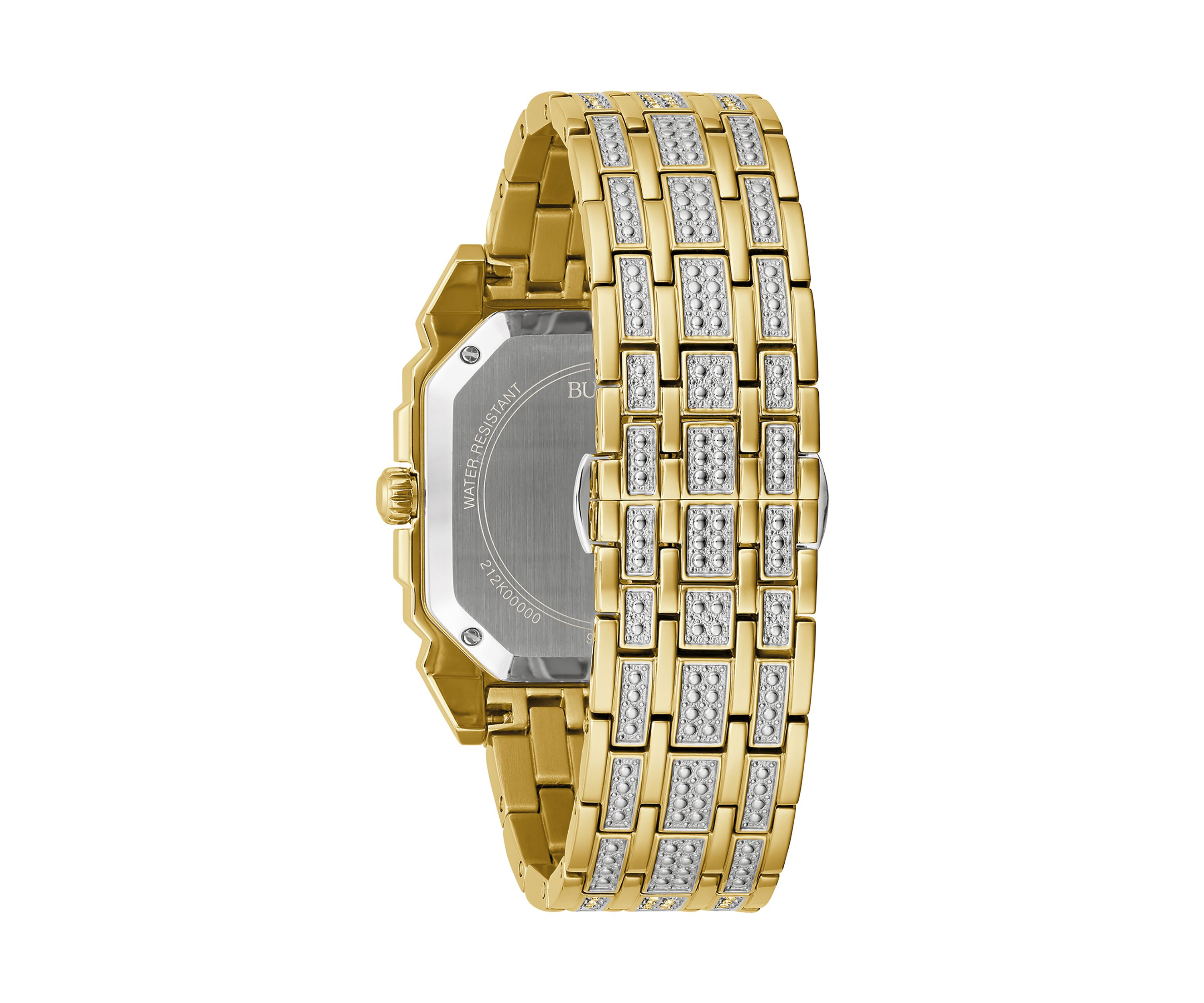 Mens Crystal Octava Gold-tone Stainless Steel Bracelet Watch, 40 Millimeter