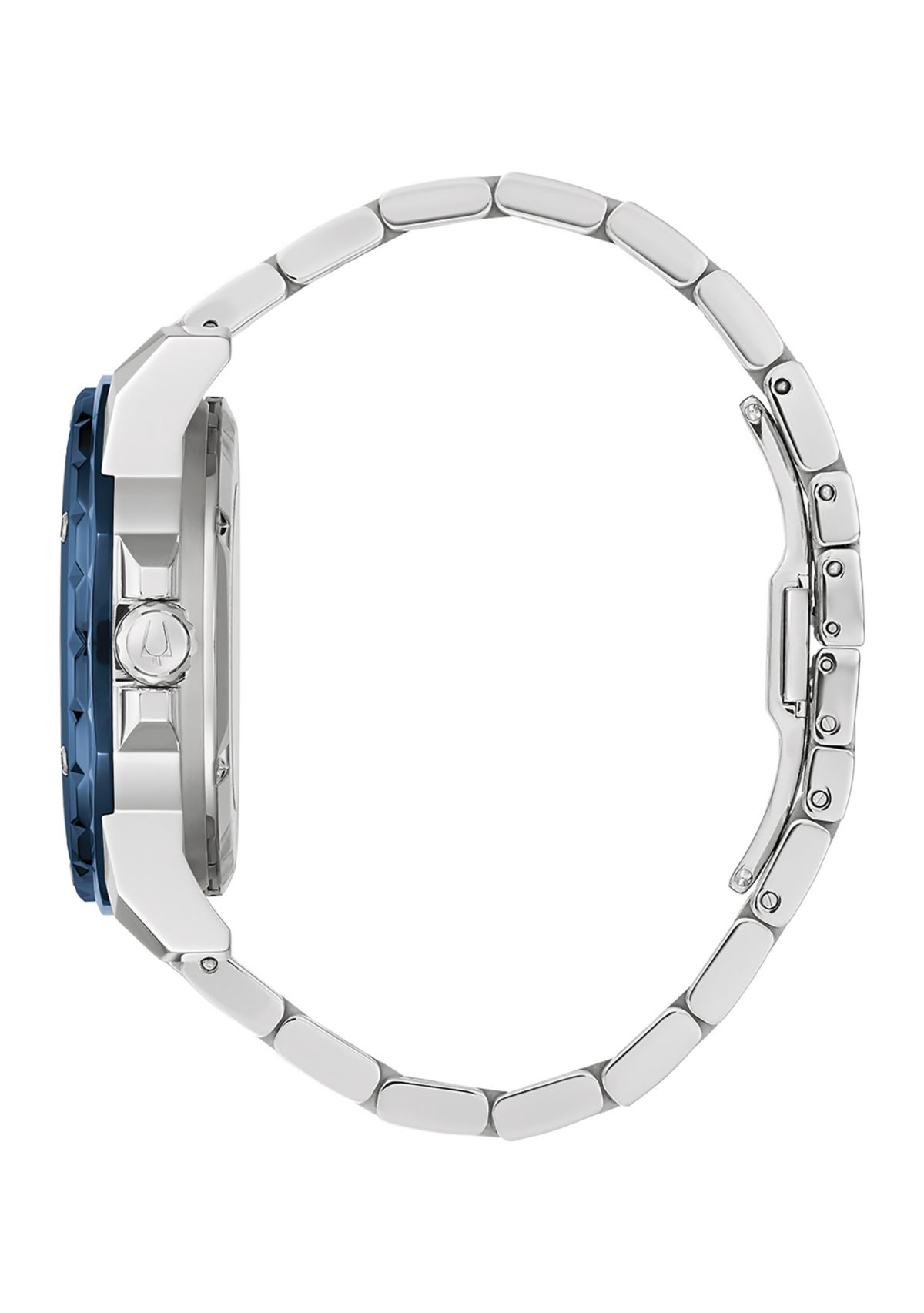 Mens Marine Star Series A Silver Tone Stainless Steel Bracelet Watch - 45 Millimeter