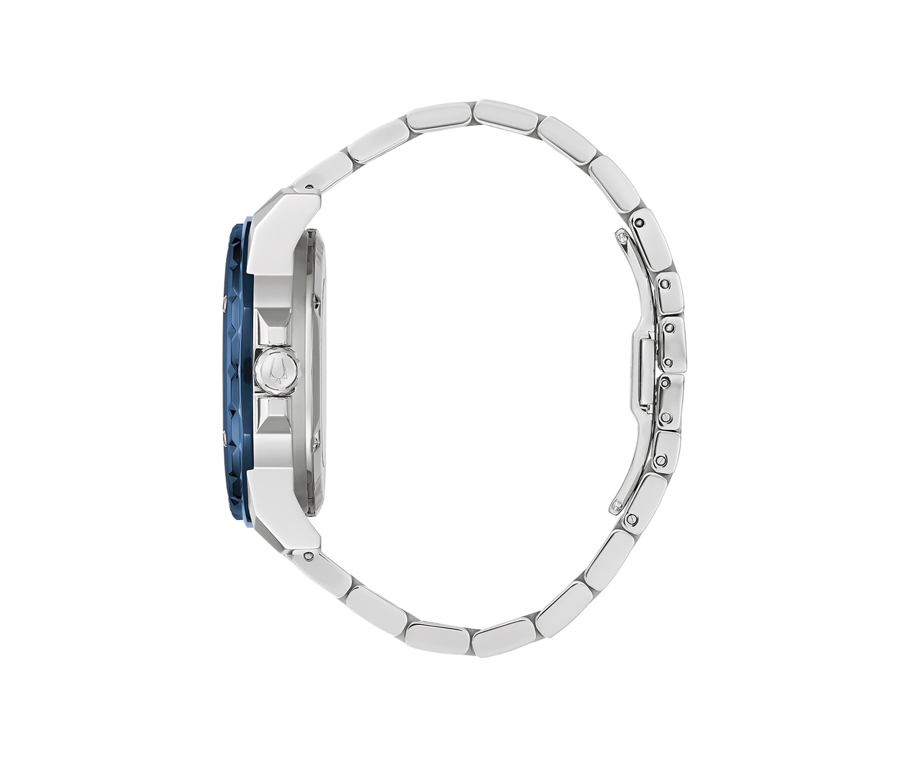 Mens Marine Star Series A Silver Tone Stainless Steel Bracelet Watch - 45 Millimeter