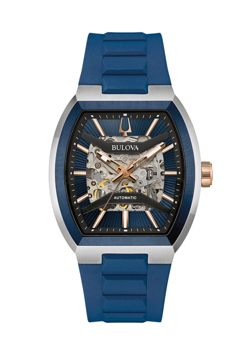 Mens  Performance Maquina Blue Strap Watch, 40mm