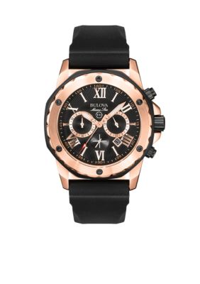 Bulova Men's Marine Star Collection Watch, Black
