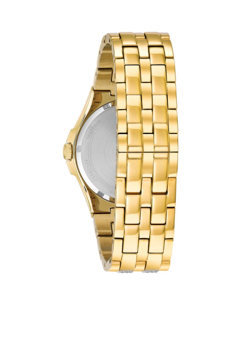 Mens Stainless Steel Crystal Collection Watch