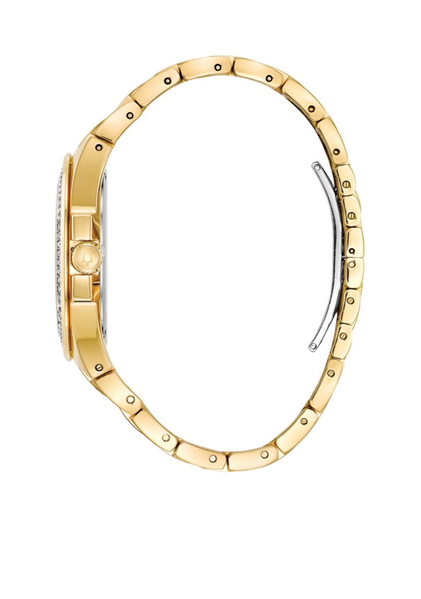 Mens Stainless Steel Crystal Collection Watch