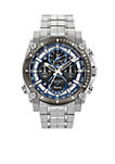 Mens Stainless Steel Chronograph Precisionist Bracelet Watch 46mm