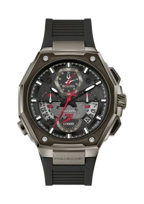 Bulova Men's Black Stainless Steel Precisionist Bracelet Watch