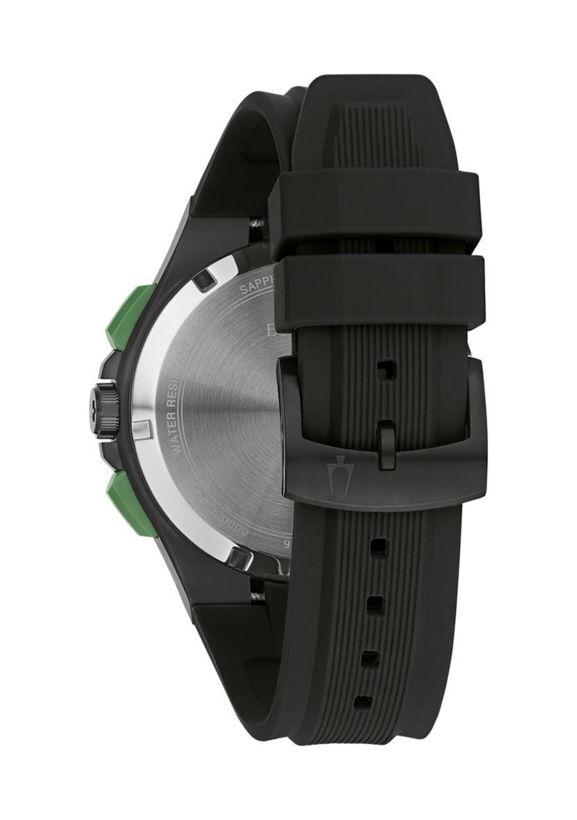 Mens Maquina Chronograph Black Strap Watch