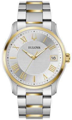 Bulova Men's Classic Wilton Silver-Tone Stainless Steel Bracelet Watch, 41Mm