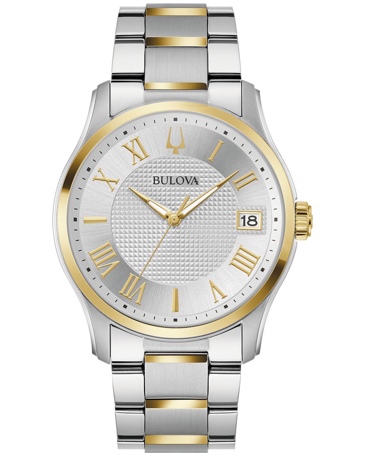 Mens Classic Wilton Silver-Tone Stainless Steel Bracelet Watch, 41mm