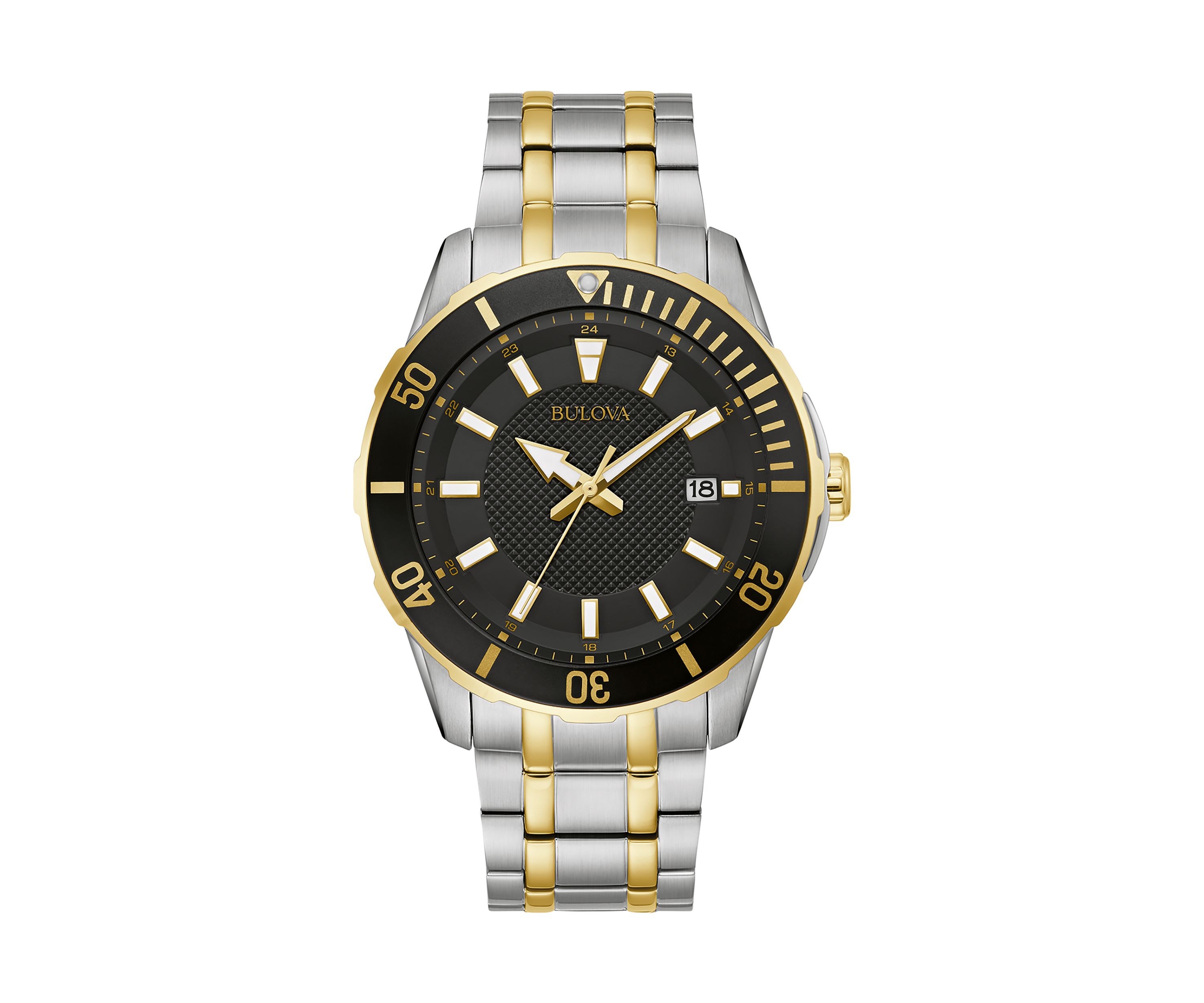 Mens Classic Chronograph Black Strap Watch