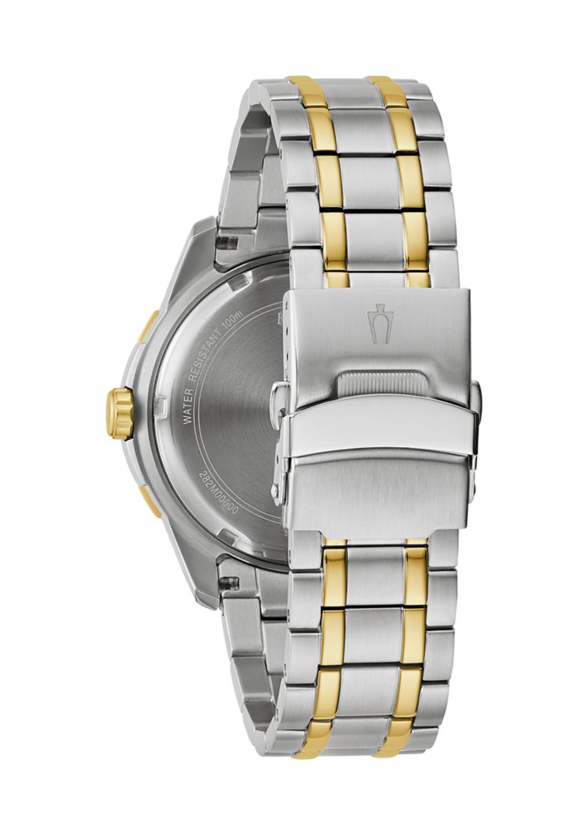 Mens Classic Chronograph Black Strap Watch