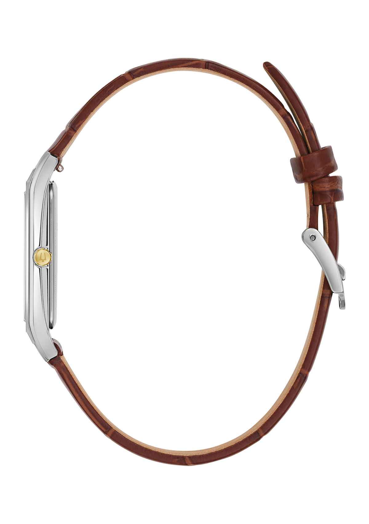 Bulova Mens Classic Sutton Brown Leather Strap Watch - 29 Millimeter