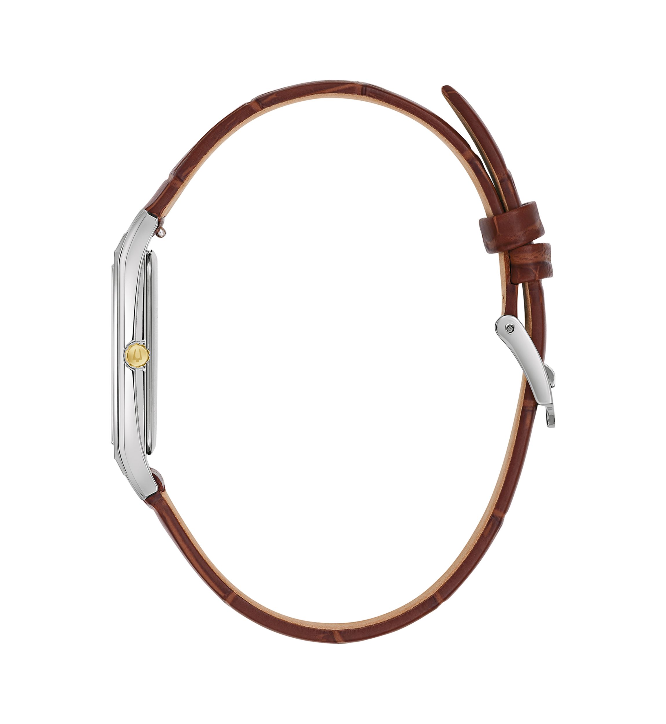 Bulova Mens Classic Sutton Brown Leather Strap Watch - 29 Millimeter