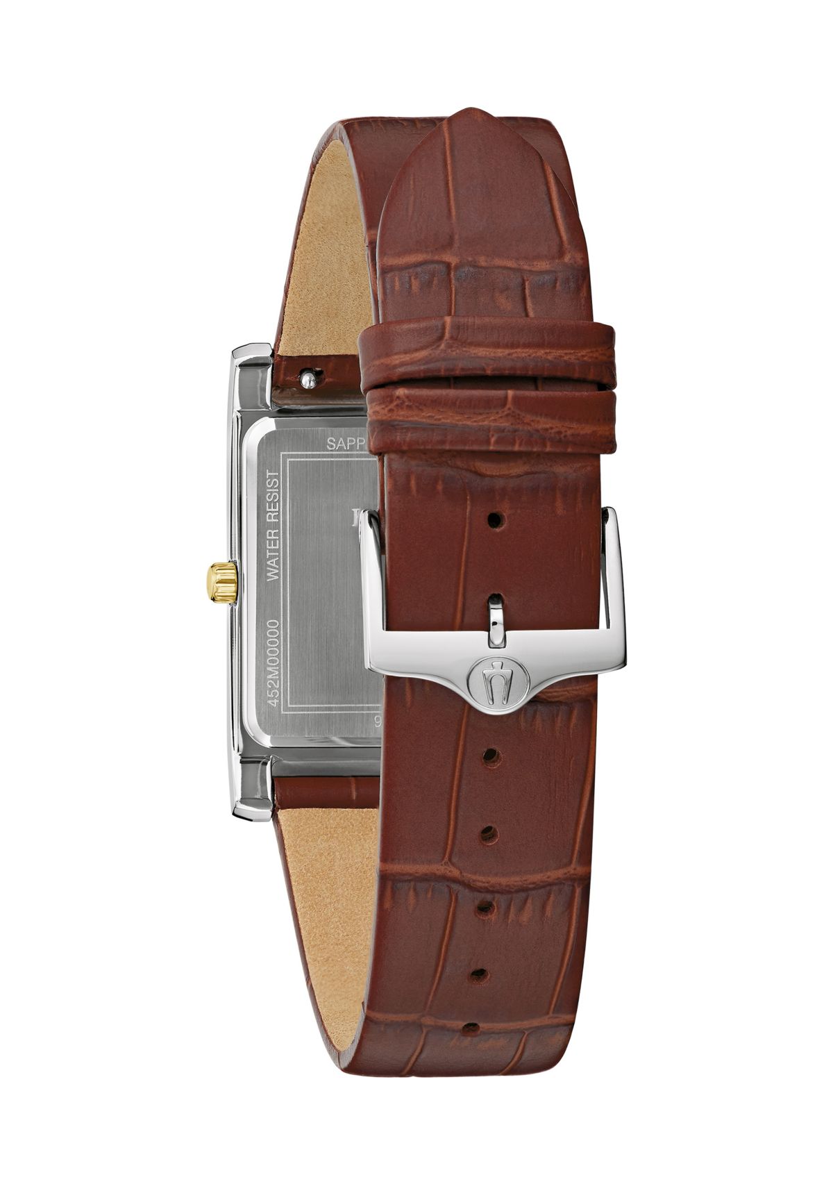 Bulova Mens Classic Sutton Brown Leather Strap Watch - 29 Millimeter