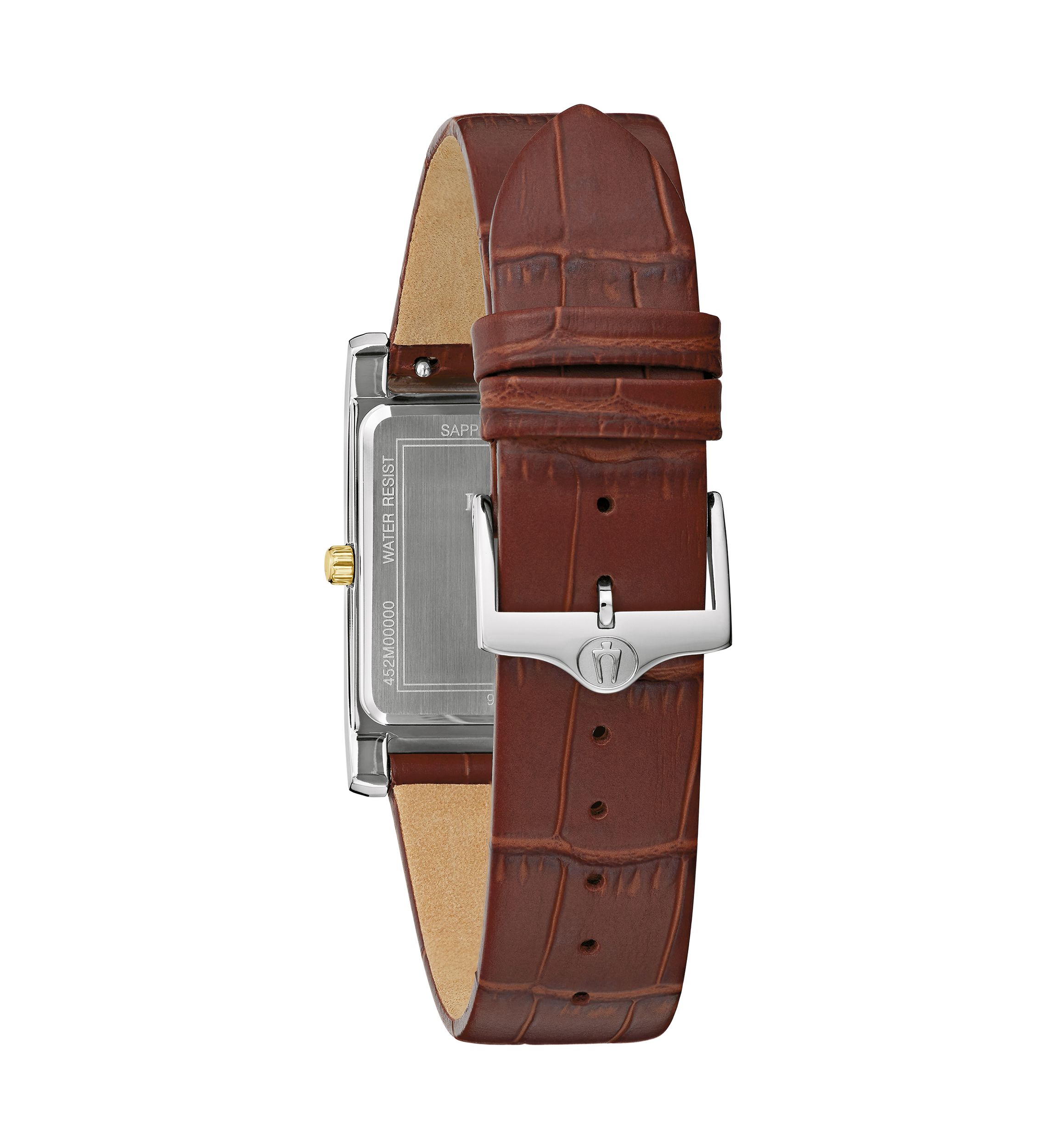 Bulova Mens Classic Sutton Brown Leather Strap Watch - 29 Millimeter
