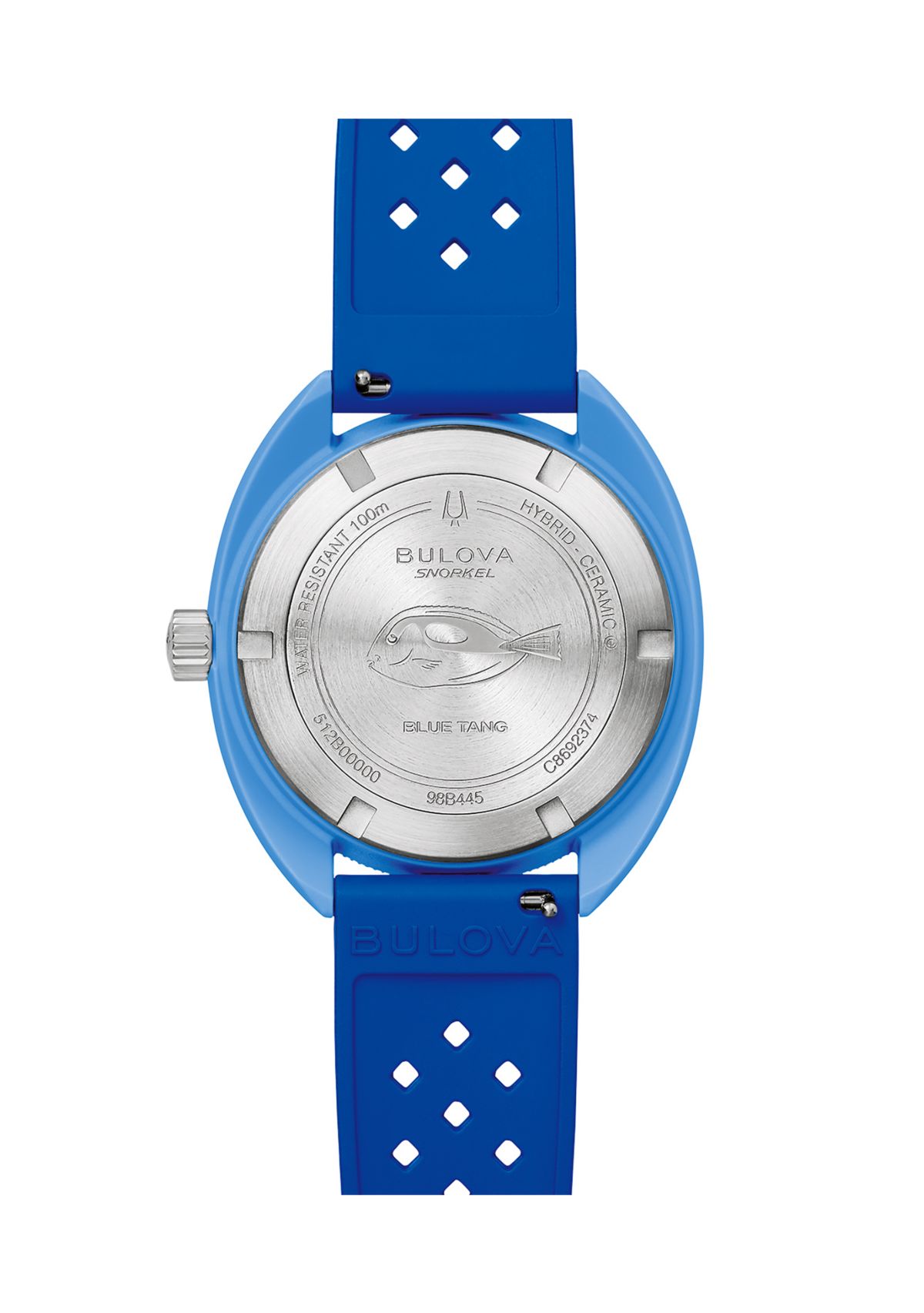 Mens 41 Millimeter Performance Snorkel Blue Rubber Watch