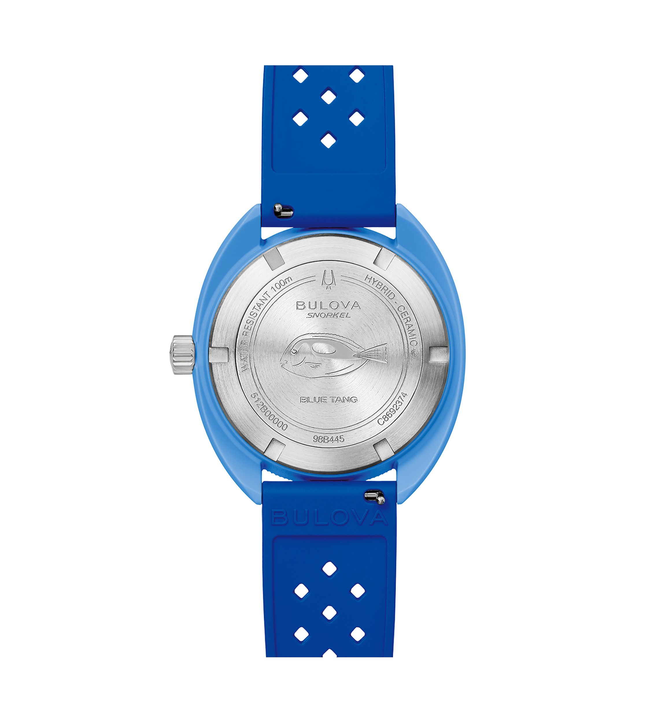 Mens 41 Millimeter Performance Snorkel Blue Rubber Watch