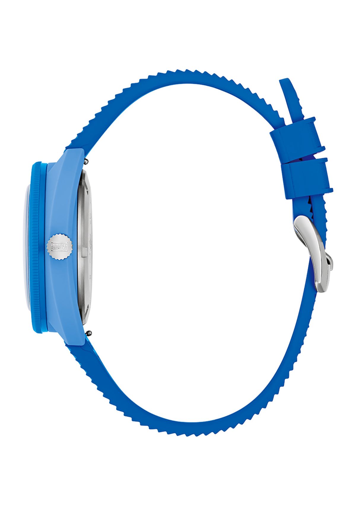 Mens 41 Millimeter Performance Snorkel Blue Rubber Watch