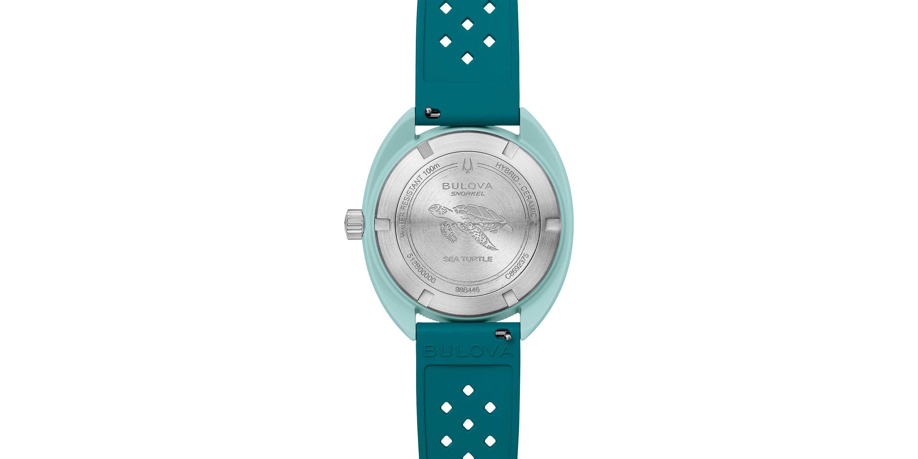 Bulova Mens Performance Snorkel Green HNBR Rubber Watch 41mm