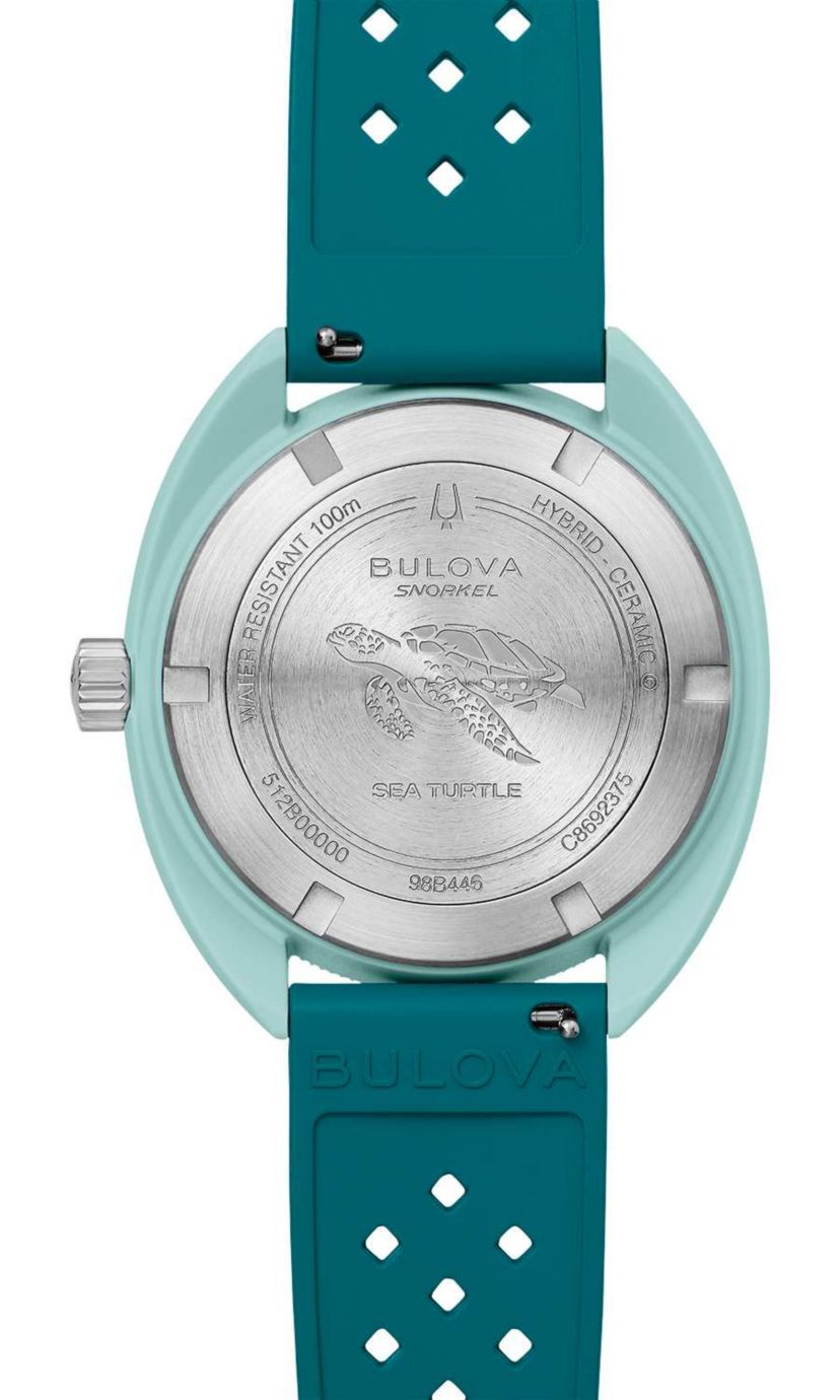 Bulova Mens Performance Snorkel Green HNBR Rubber Watch 41mm