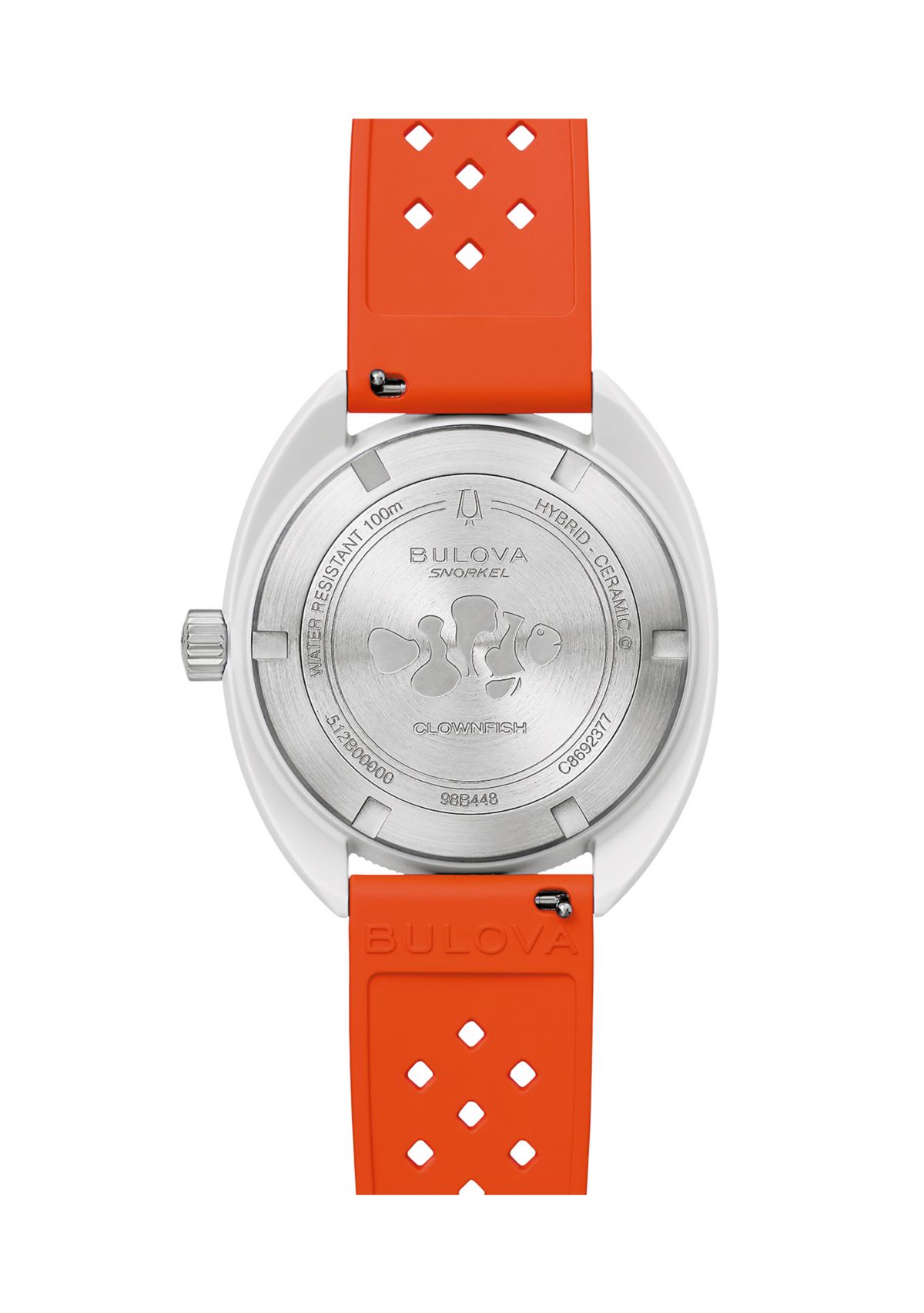 Mens Performance Snorkel Orange Rubber Watch, 41mm
