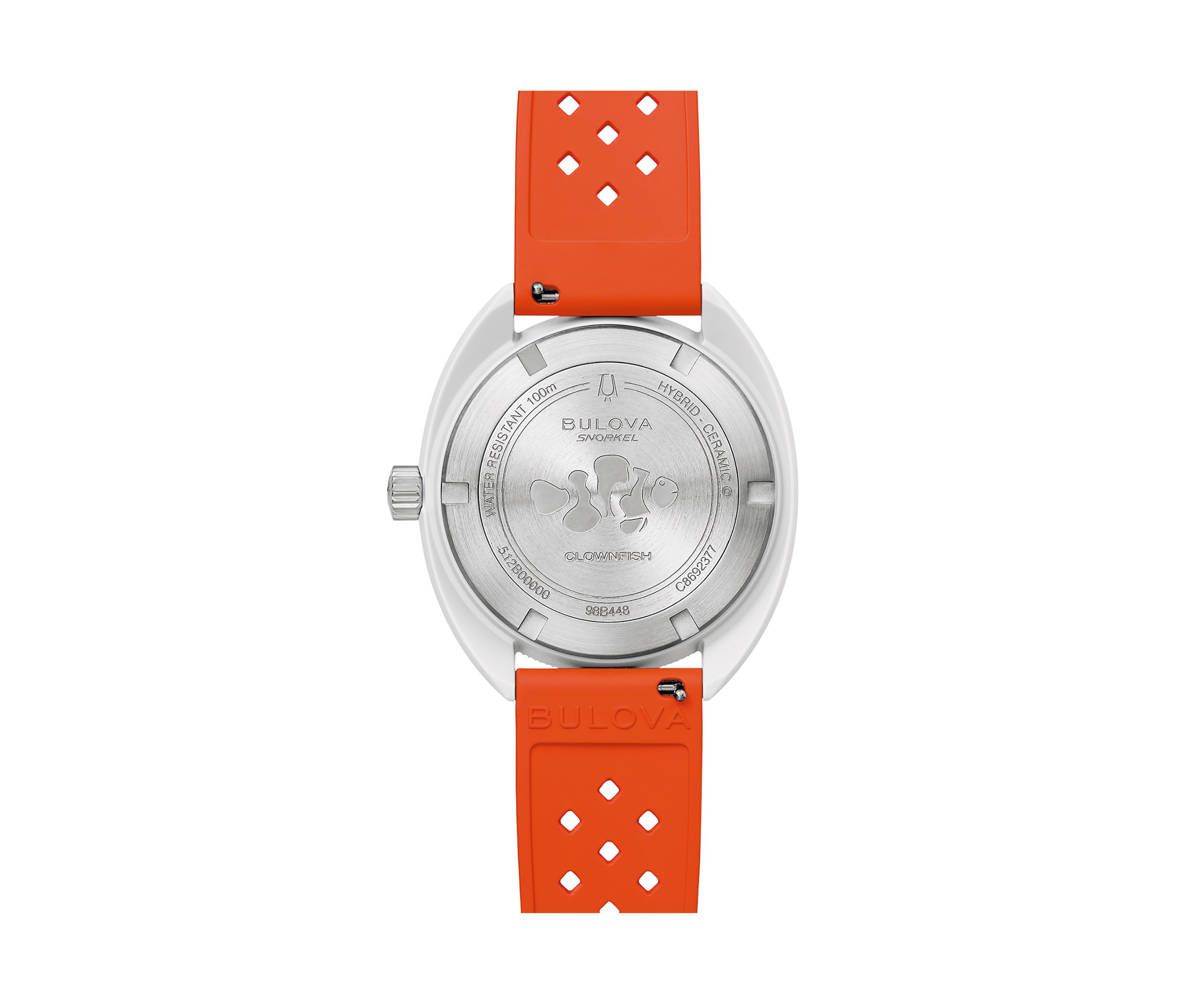 Mens Performance Snorkel Orange Rubber Watch, 41mm