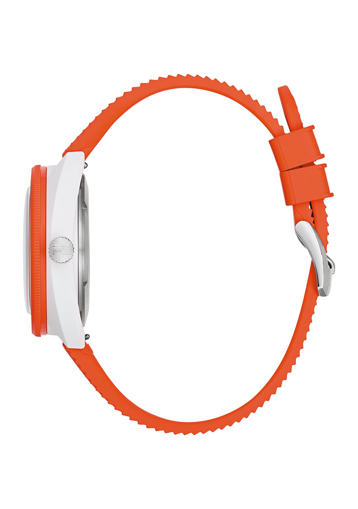 Mens Performance Snorkel Orange Rubber Watch, 41mm