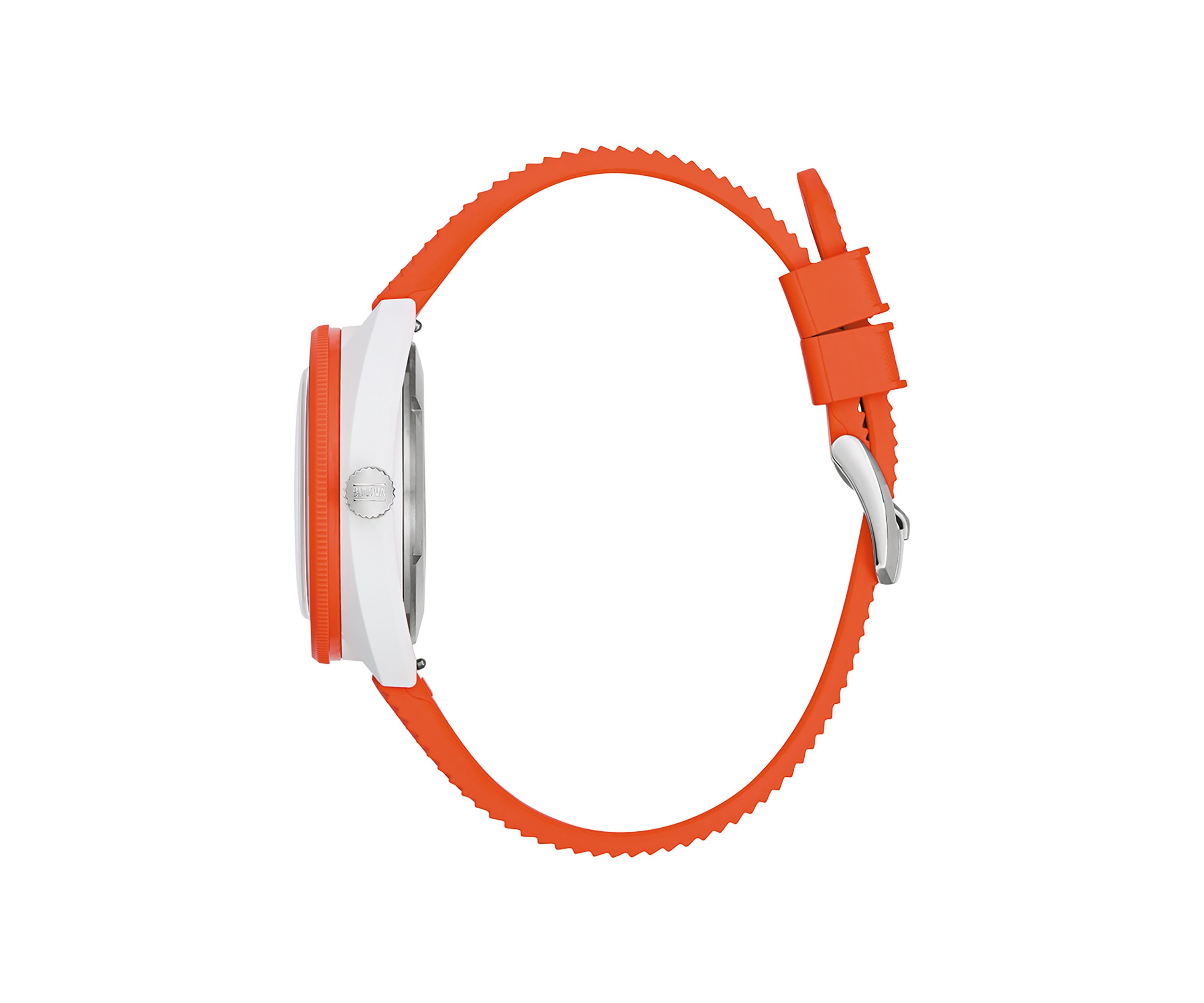 Mens Performance Snorkel Orange Rubber Watch, 41mm