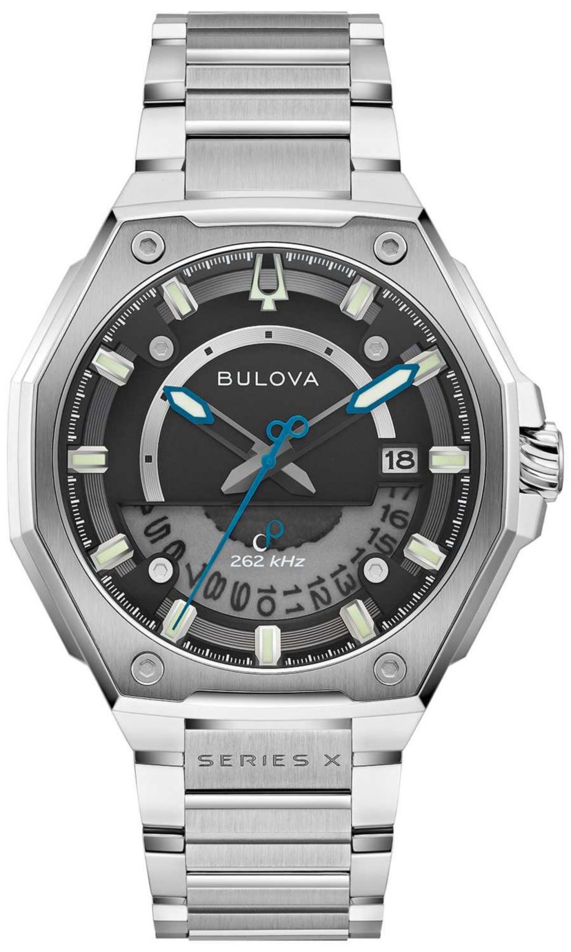 Bulova Mens Luxury Series X Silver-Tone Bracelet Watch 42mm