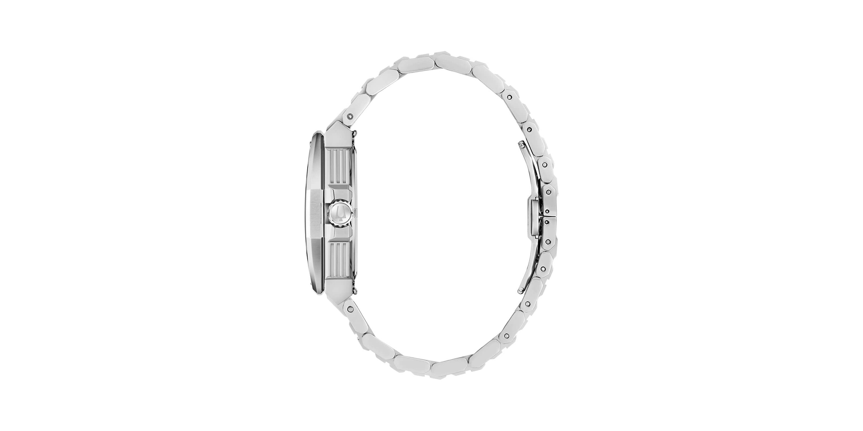 Bulova Mens Luxury Series X Silver-Tone Bracelet Watch 42mm