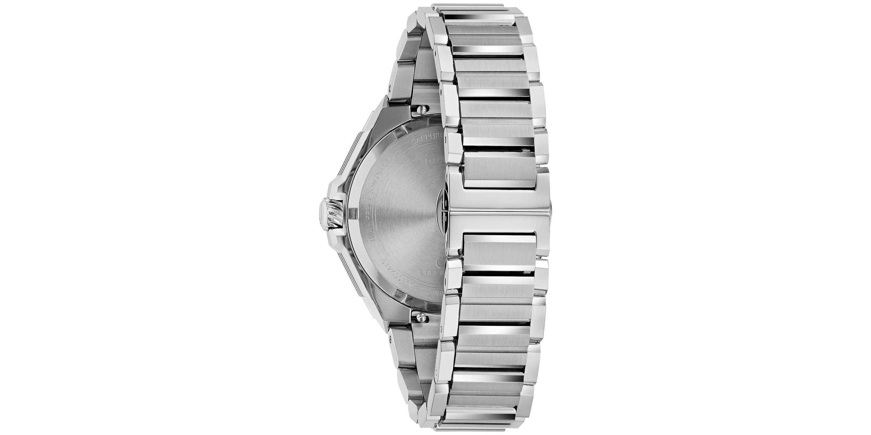 Bulova Mens Luxury Series X Silver-Tone Bracelet Watch 42mm