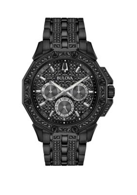Bulova Men's Black Tone Stainless Steel Octava SwarovskiÂ® Crystal Chronograph Watch