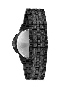 Black Tone Stainless Steel Octava Swarovski® Crystal Chronograph Watch