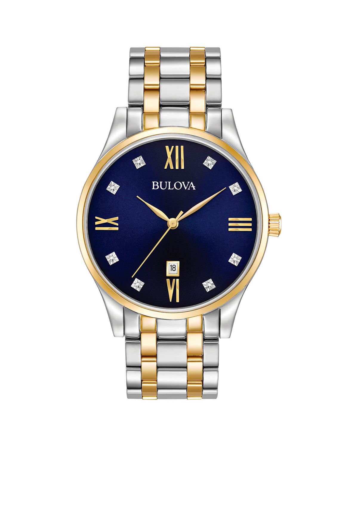 Mens Two-Tone Diamond Watch