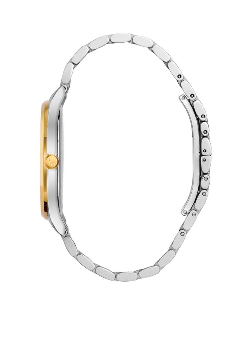 Mens Two-Tone Diamond Watch