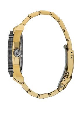 Mens Gold-tone Stainless Steel Precisionist Bracelet Watch 