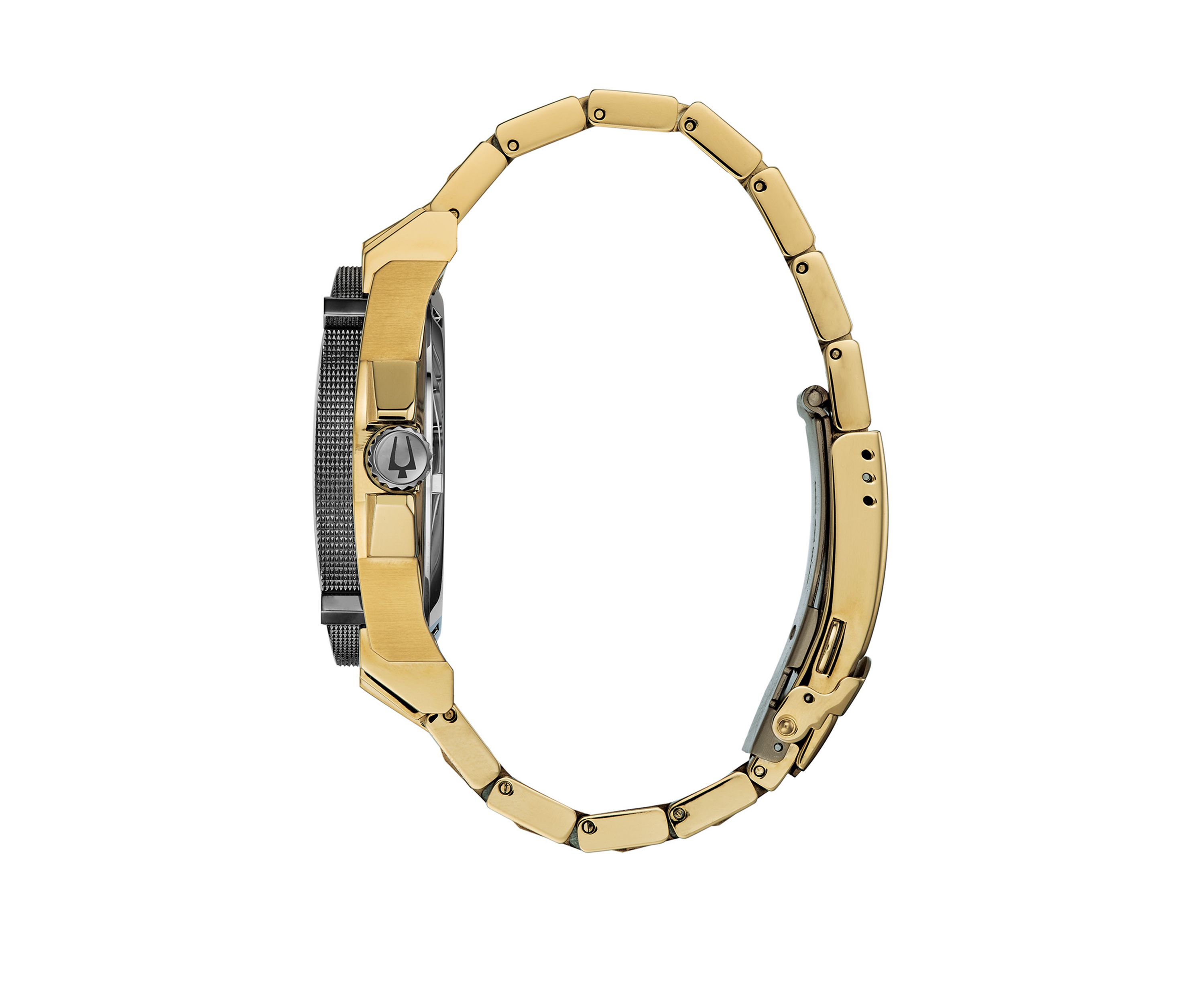 Mens Gold-tone Stainless Steel Precisionist Bracelet Watch 