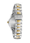 Womens Crystal Accent Two-tone Stainless Steel Watch