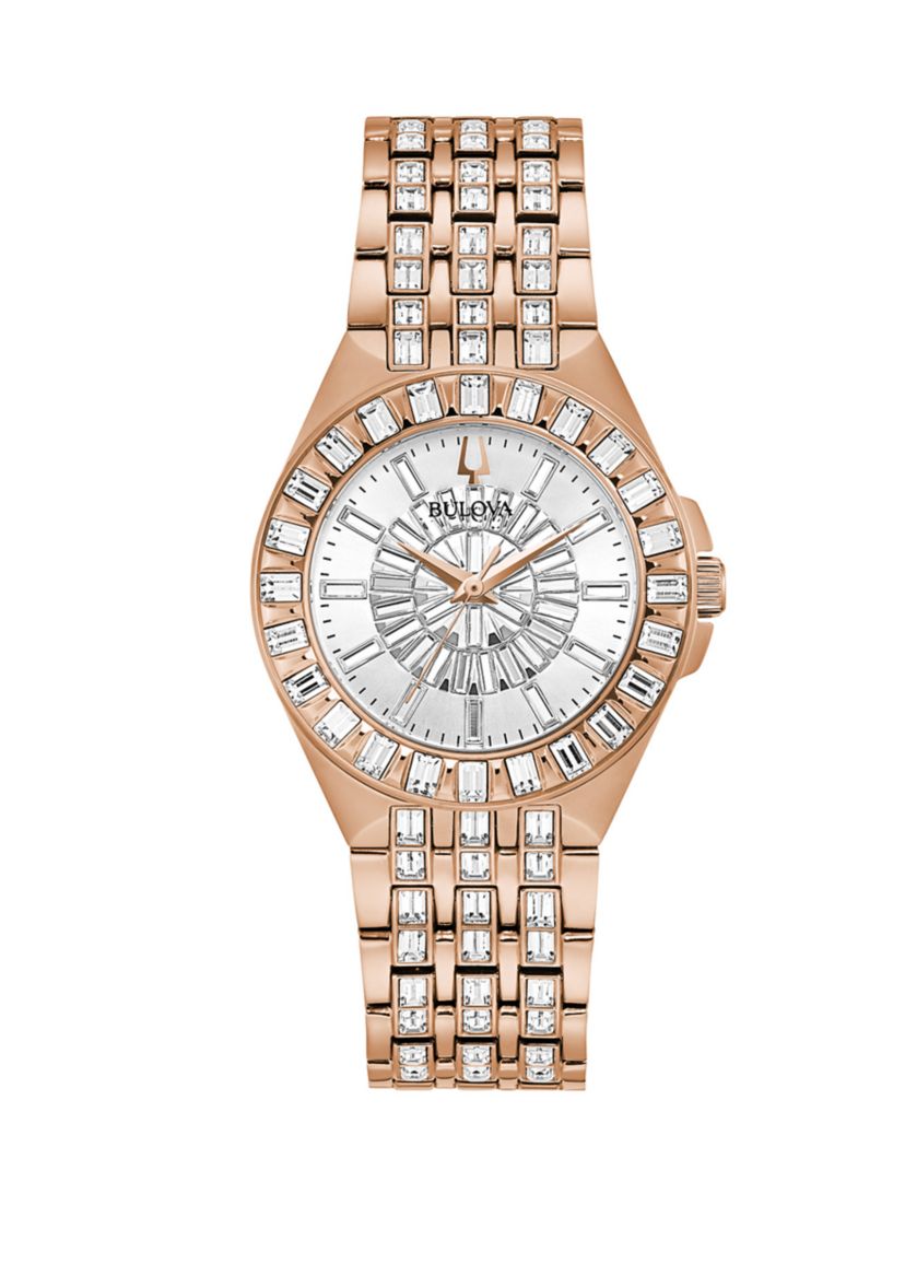 Womens Phantom Baguette Rose Gold Watch