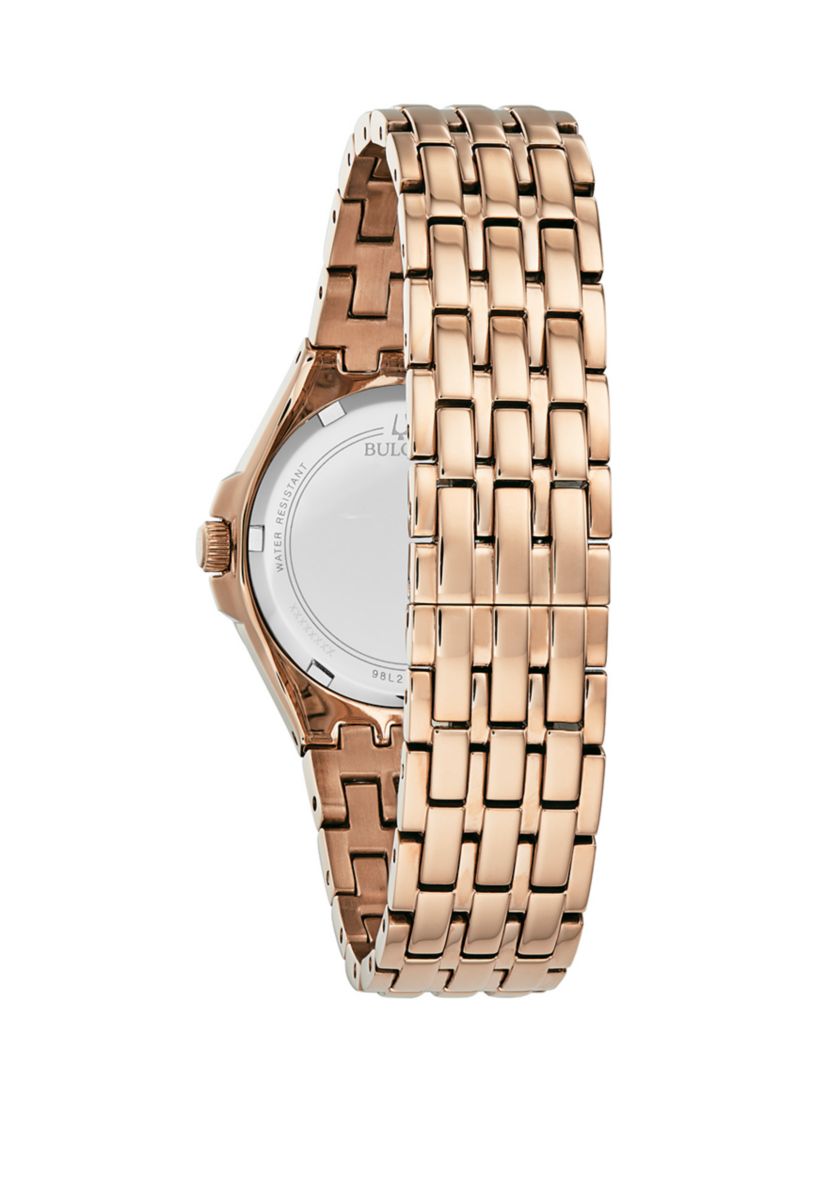 Womens Phantom Baguette Rose Gold Watch
