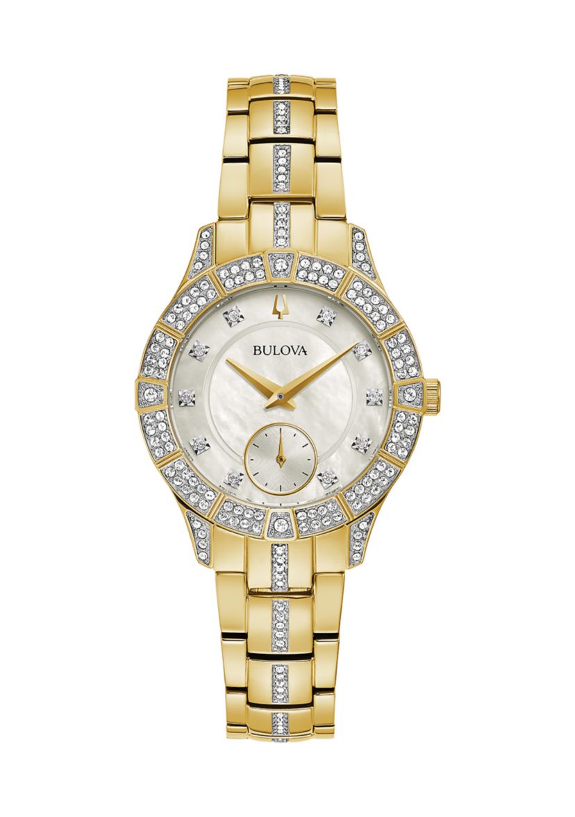 	  Stainless Steel Swarovski® Dial Bracelet Watch 