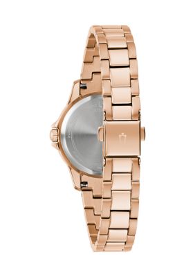 Women's Classic Rose Gold Tone Stainless Steel Watch