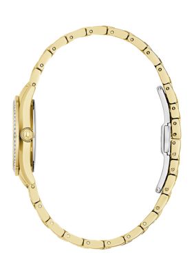 Women's Crystal Gold Tone Stainless Steel Bracelet Watch - 28.5 Millimeter