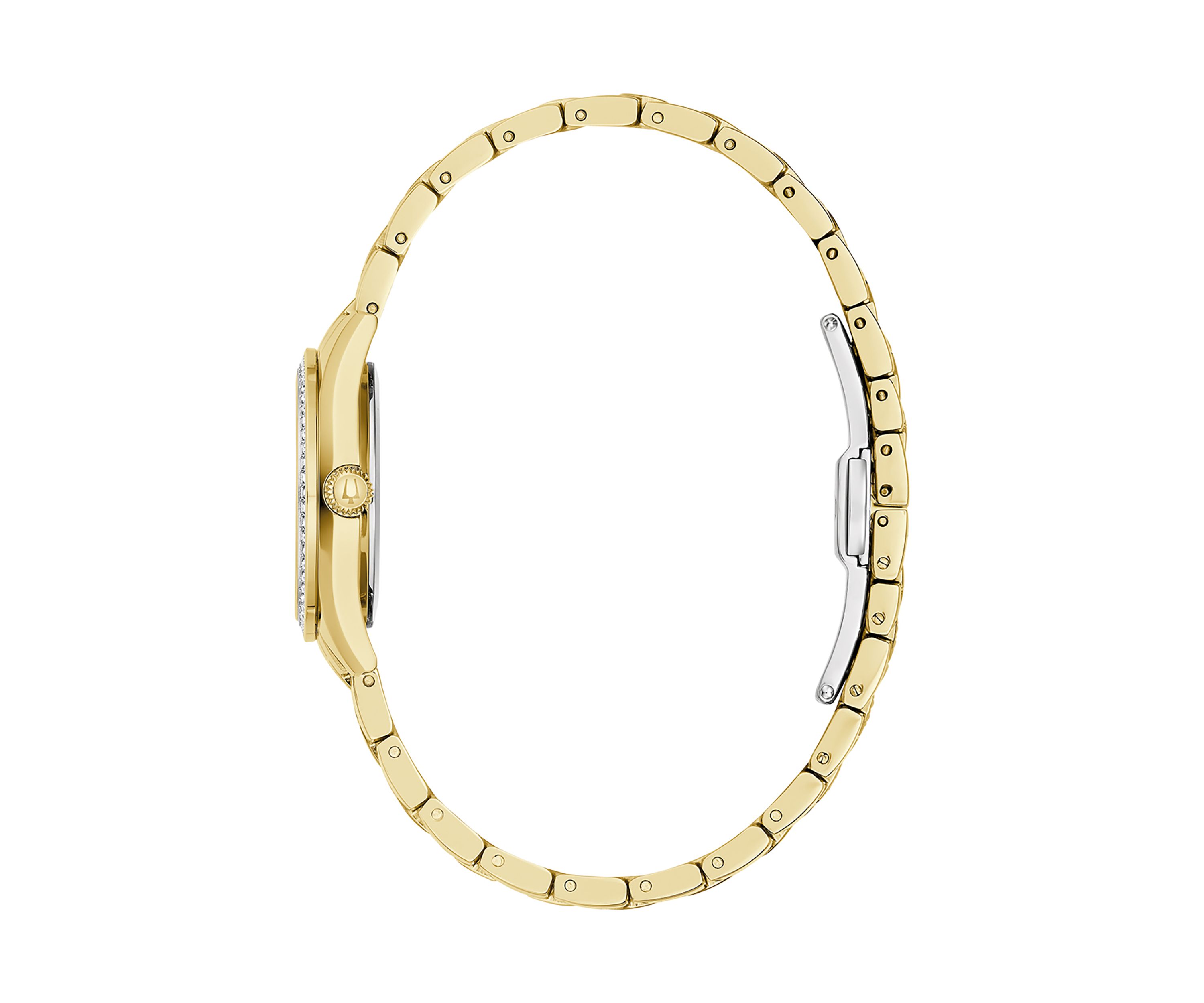 Womens Crystal Gold Tone Stainless Steel Bracelet Watch - 28.5 Millimeter