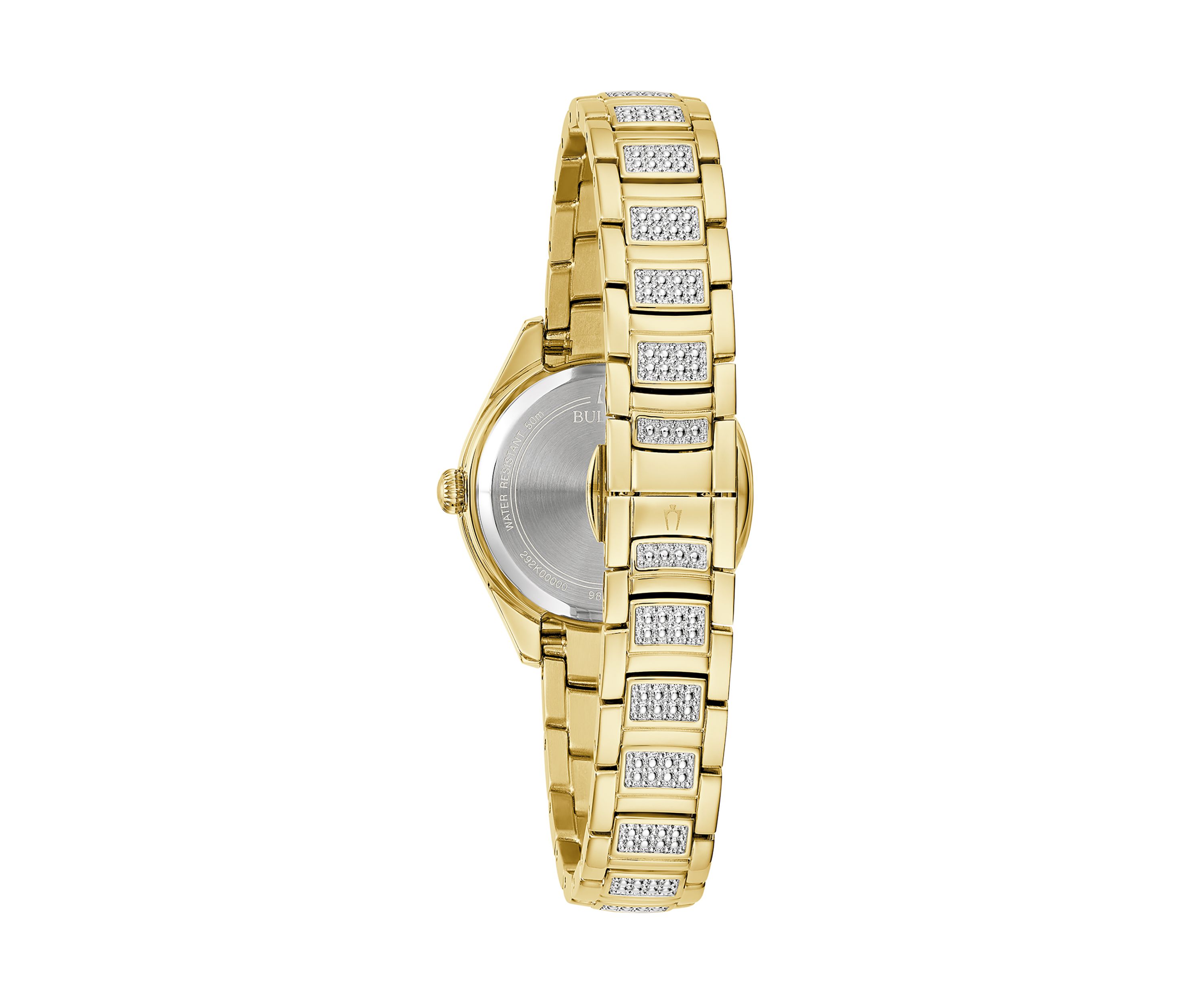 Womens Crystal Gold Tone Stainless Steel Bracelet Watch - 28.5 Millimeter