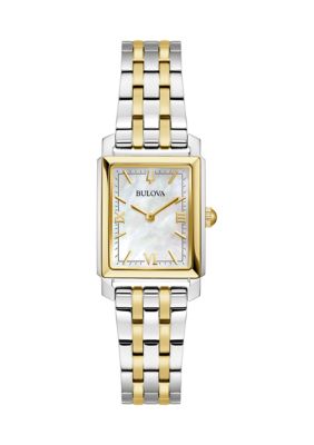 Bulova Women's 21 Millimeter Classic Sutton Two-Tone Bracelet Watch
