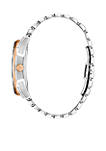 Womens Stainless Steel Curv Progressive Sport Diamond-Accent Bracelet Watch 40mm