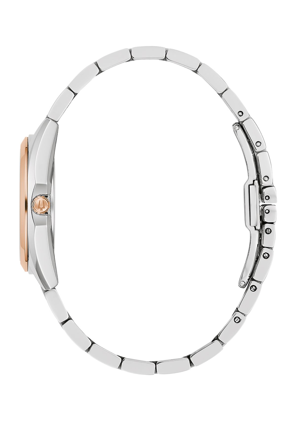 Surveyor Womens Diamond Accent Two-tone Stainless Steel Bracelet Watch