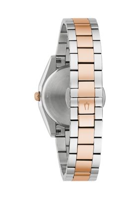 Surveyor Women's Diamond Accent Two-tone Stainless Steel Bracelet Watch