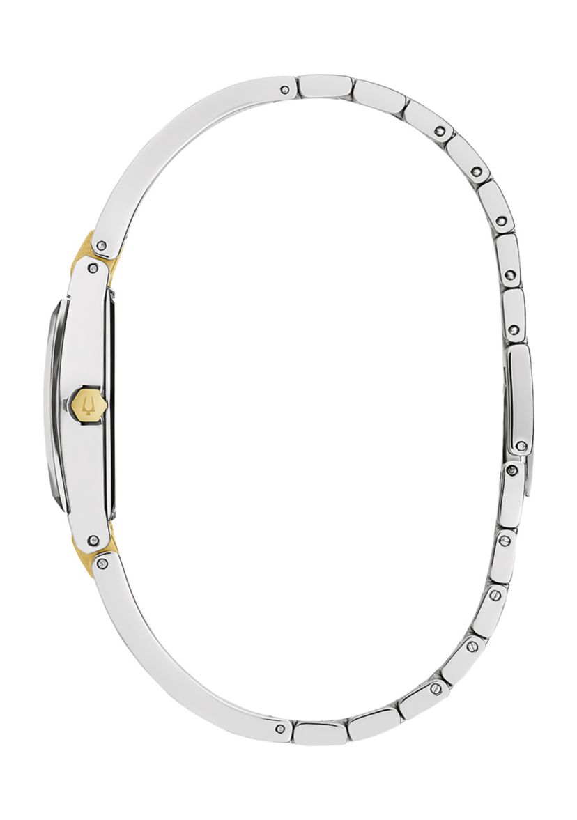 Womens Modern Gemini Two Tone Stainless Steel Bangle Watch - 22.5 Millimeter