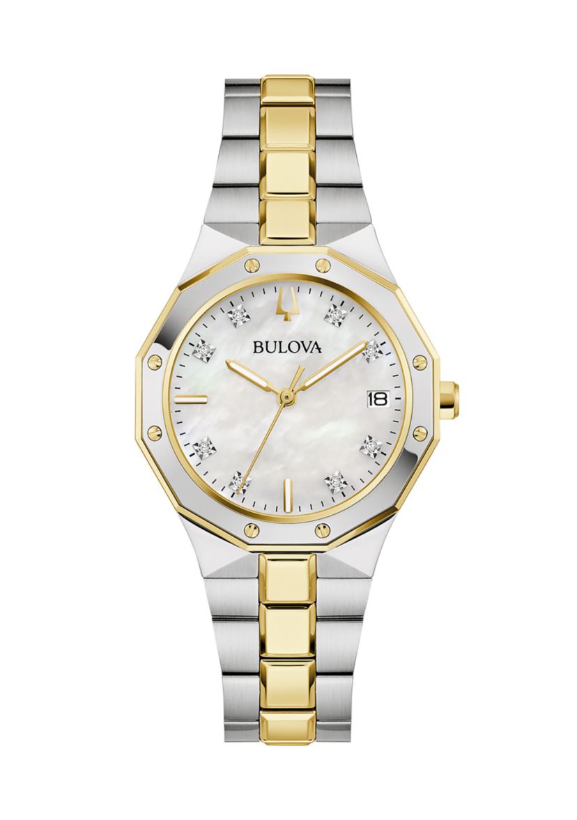 Womens 32 Millimeter Classic Prestige Two-Tone Bracelet Watch